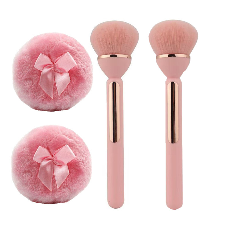 跨境仙女棒棒糖长毛蝴蝶结粉扑荷花灯泡刷柔软尼龙毛蜜粉刷化妆刷