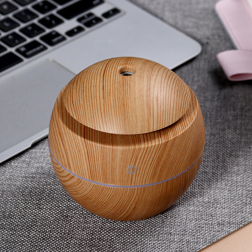Cross-border 200ml mushroom wood grain humidifier silent colorful air creative vase bedroom hydrating aromatherapy spray
