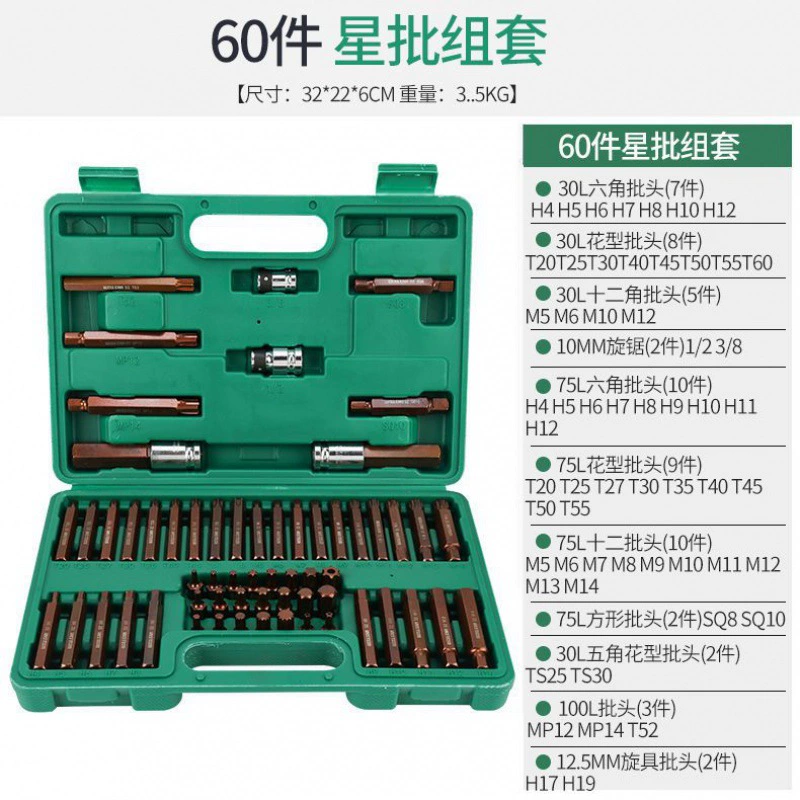 Set, screwdriver, hexagonal protective corner covers, 40 pieces