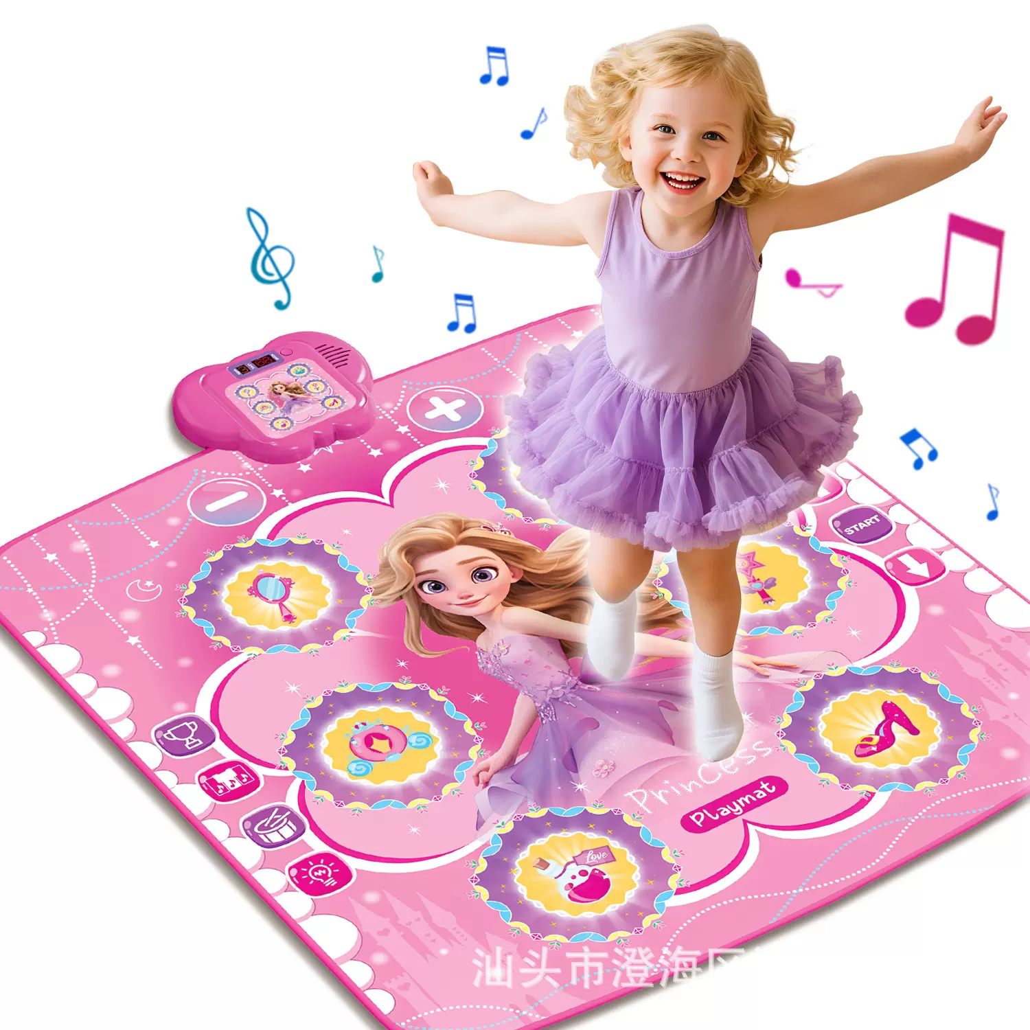 新品跨境跳舞毯儿童游戏垫动感音乐闯关训练互动玩具99*85cm