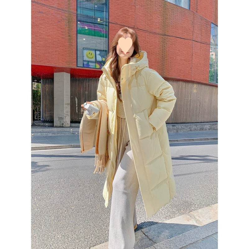 Down jacket, velvet warm jeans with hood, 2024 years, oversize, duck down