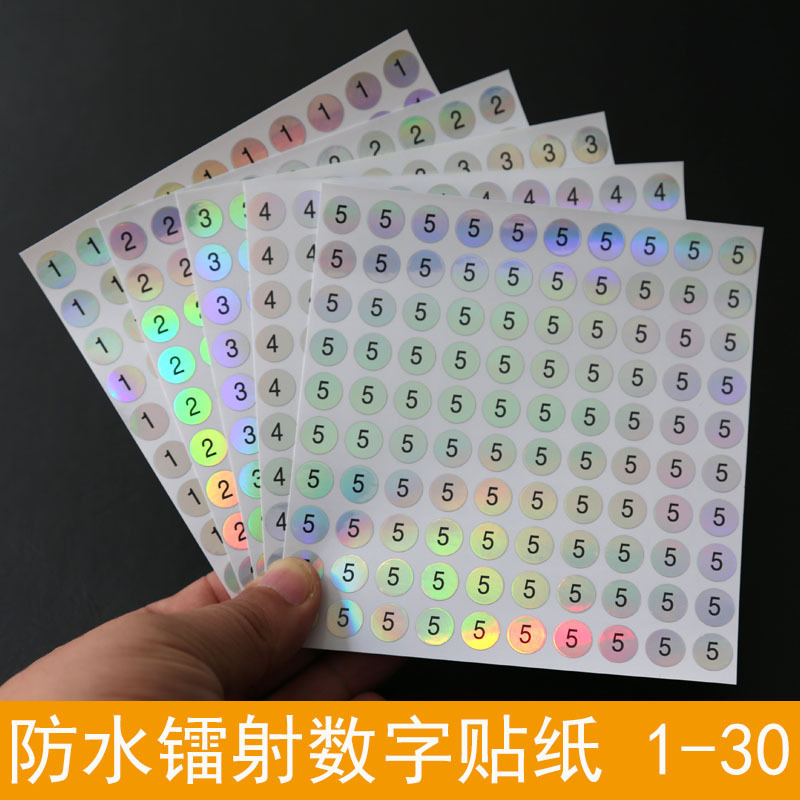 Round Reflective Laser Digital Number Sticker Nail Polish Plastic Bottle Cup Number Bar Wine Glass Mark Waterproof Sticker Round Reflective Laser Digital Number Sticker Nail Polish Plastic Bottle Cup Number Bar Wine Glass Mark Waterproof Sticker