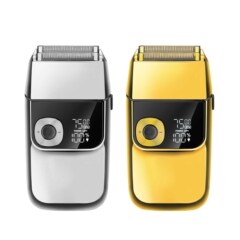 新しい金属ボディ 3 速 USB 充電式往復ダブルネット電気シェーバー