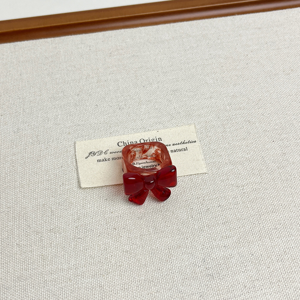 Cute Acrylic Bow Knot Women's Rings display picture 7