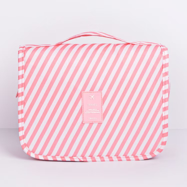 Bolsa de maquillaje de celebridad en línea Twill portátil coreano simple bolsas de lavado de corazón de niña de gran capacidad bolsas de maquillaje de hombre gancho bolsa