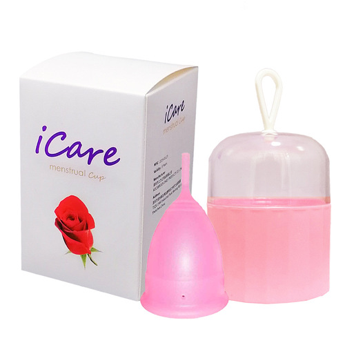 iCare Medical Grade Liquid Silicone Menstrual Cup Period Replacement Tampons Moon Cup Menstrual Blood Cup FDA