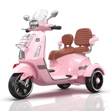 兒童電動摩托車三輪車男女孩寶寶車小孩可坐人充電雙人遙控玩具車
