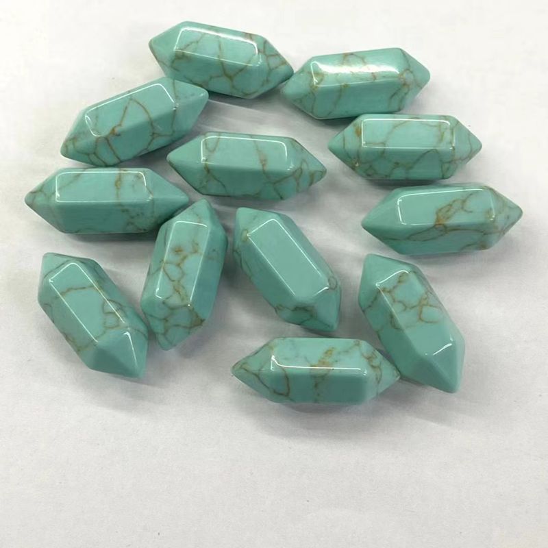 황색 라인 청록색 8*21mm (낱알) (천연 아님)