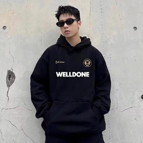 Men's Hooded Sweater for Autumn and Winter — Instagram-style, Loose Fit, Trendy Brand, with All-Match Letter Print Coats