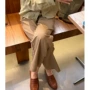新款松紧腰气质秋季直筒裤