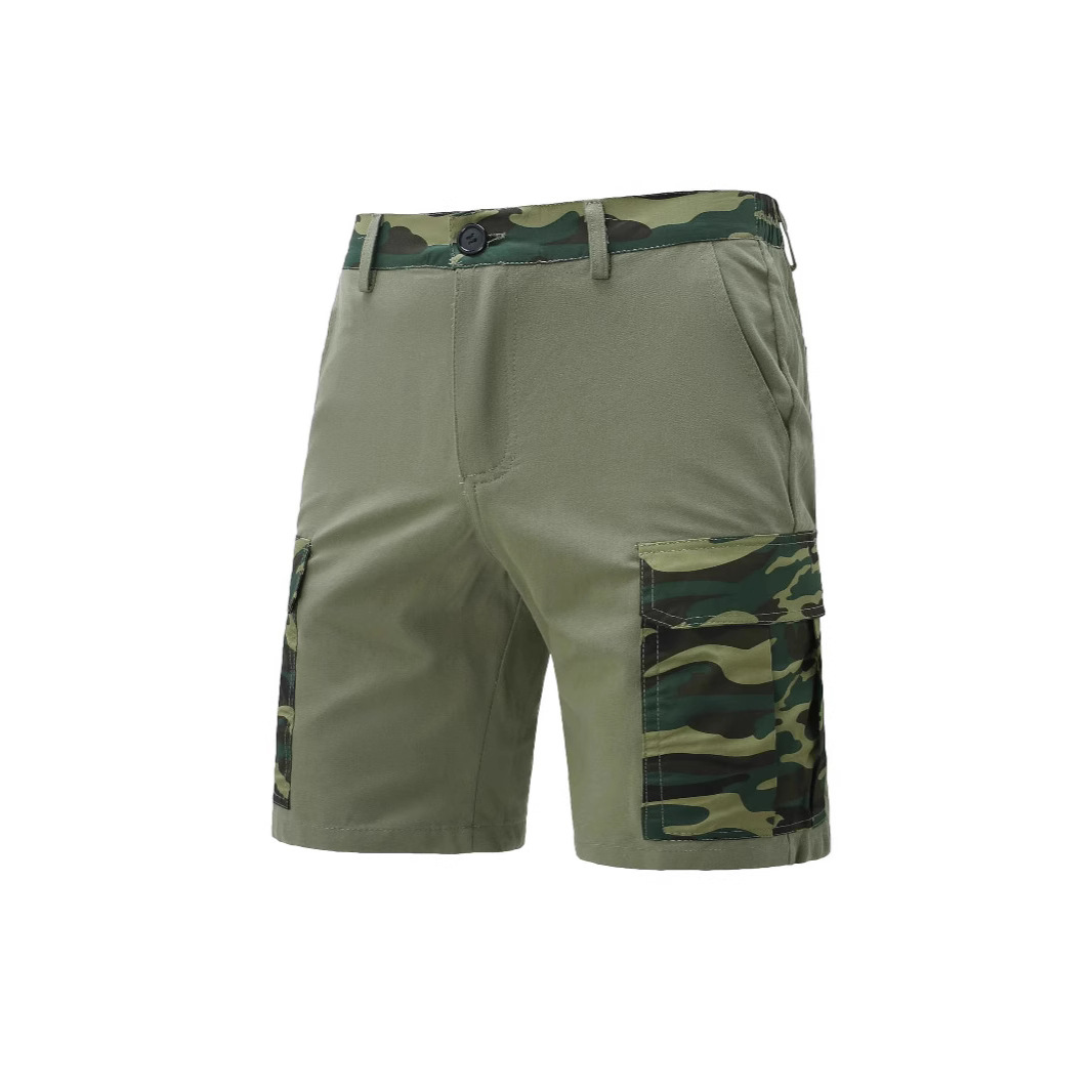 Cross-border 2025 New Cotton Work Shorts For Men, Multi-pocket American-style Knee-length Shorts, Summer Japanese Style,_mkmklike.com