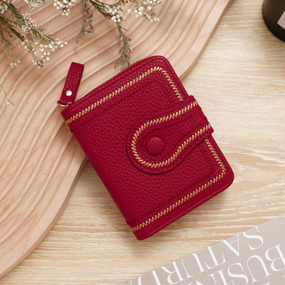 Nuevas bolsas cortas de damas bolsas de cambio bolsas de tarjetas de orgán de moda bolsas de bordado bolsas de damas bolsas de dinero li