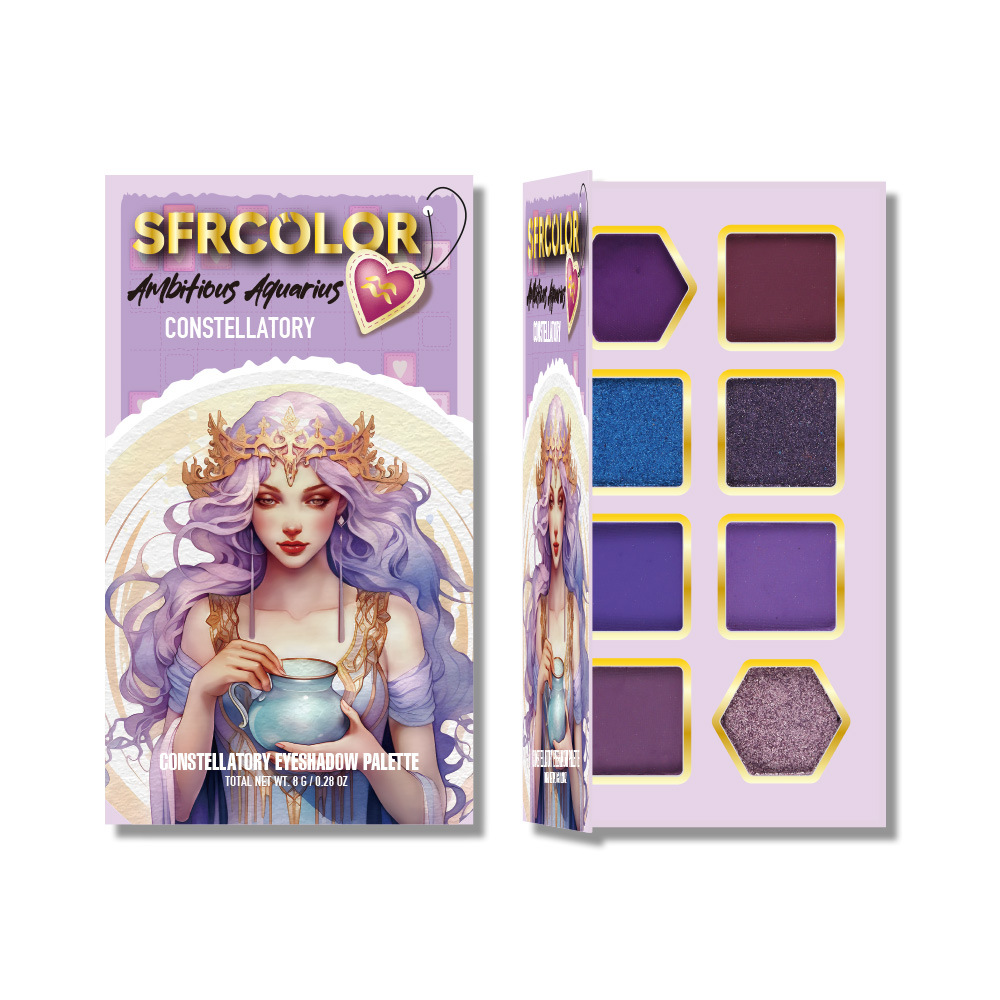 s.f.r color transfronterizo exclusivo para nuevos productos mate perla doce constelación de sombra de ojos set maquillaje al por mayor