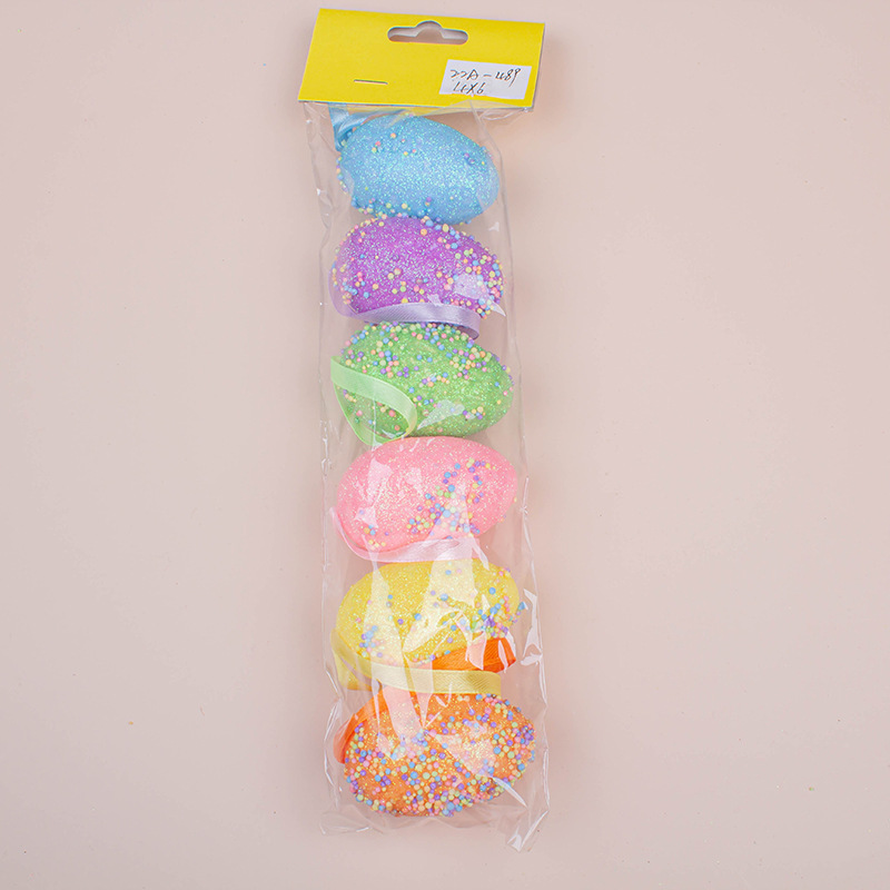 Huevos de espuma de Pascua personalizados para niños hechos a mano DIY graffiti creativos suministros de fiesta de huevos de espuma