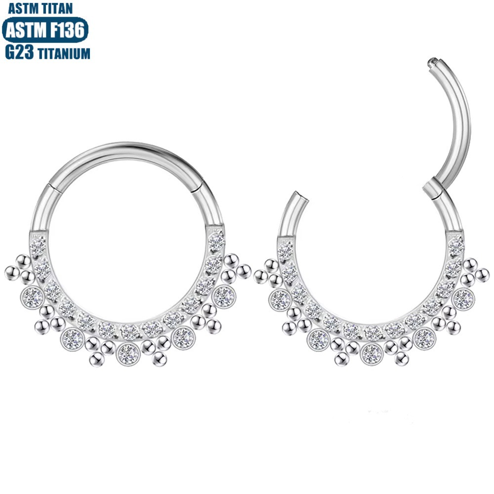 Pointed labret stud close-up product detail
