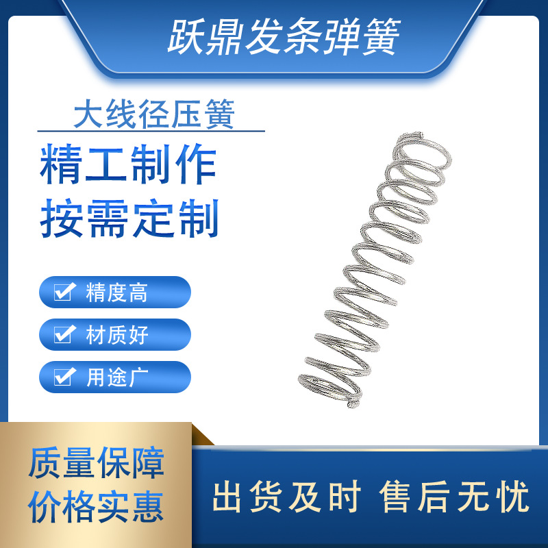 实力工厂大线径压簧 弹簧 不锈钢压缩弹簧来图来样加工定制|ru