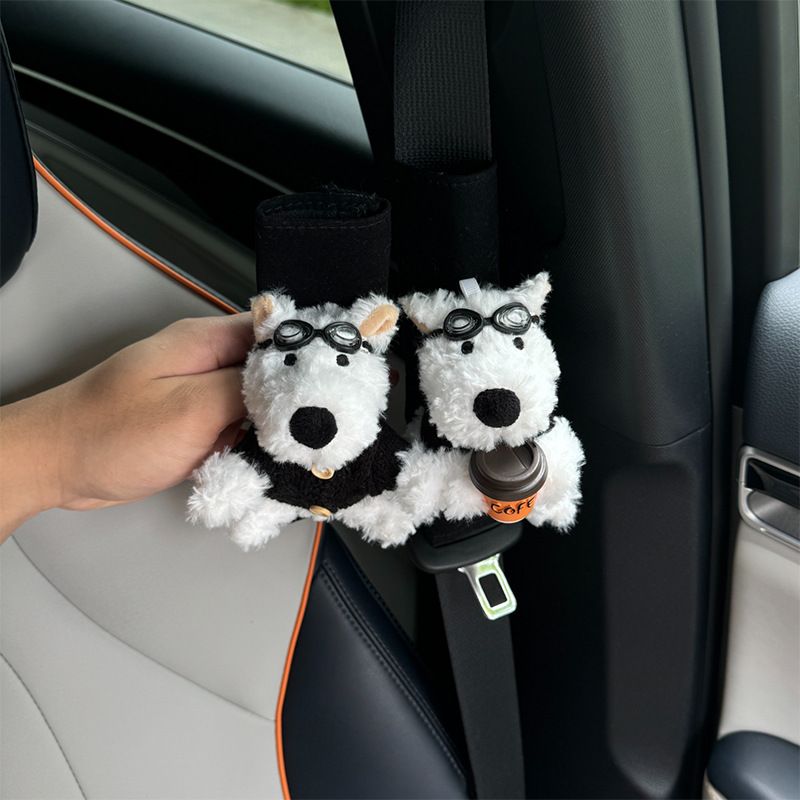 Funda Protectora de Hombro para Cinturón de Seguridad de Peluche Anti-desgaste para Coche