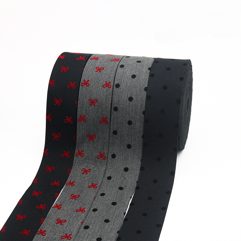 时尚经典西装面料印花蝴蝶结波点压条手工diy蝴蝶结发饰领结材料