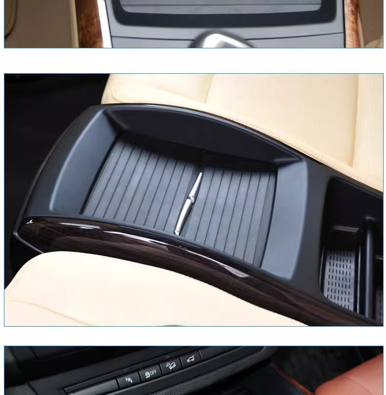 Suitable for Bmw X5 X6 Cup Holder Curtain Chain Plate Cigarette Lighter E70 Armrest Cover New Electroplated Trim Strip