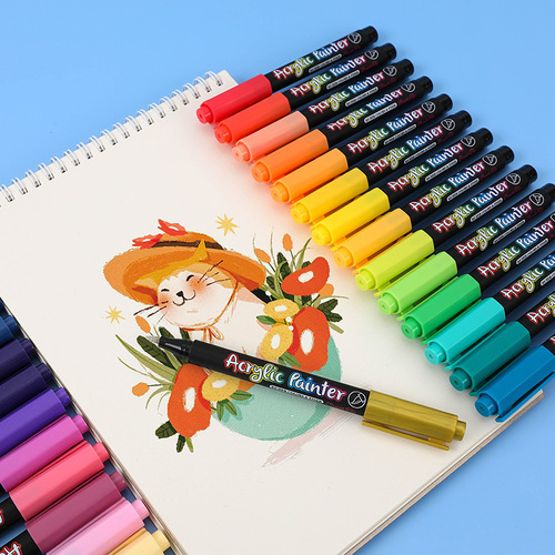 Guangna 7100 soft-head acrylic water-based paint marker pen diy hand-painted graffiti body painting hand account painting pen