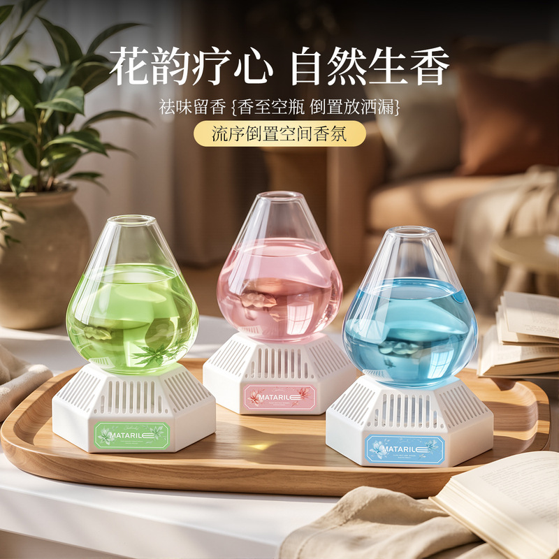 【Wow Customized】Upside-Down Crystal-Shaped Aromatherapy Air Freshener for Indoor Fragrance, Bathroom and Toilet Scent 【Wow Customized】Upside-Down Crystal-Shaped Aromatherapy Air Freshener for Indoor Fragrance, Bathroom and Toilet Scent