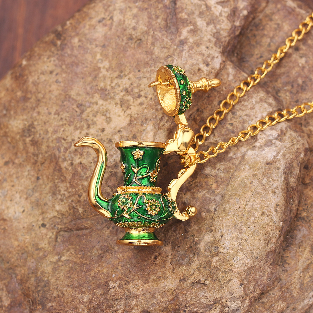 Unisex Gender 1 Piece Retro Cup Alloy Enamel Unisex Pendant Necklace