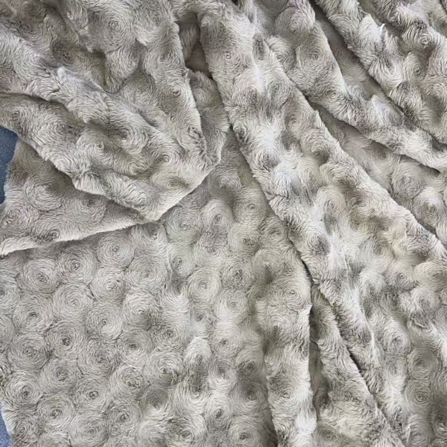 Pello de conejo estampado cepillo nuevo producto de vello de conejo estampado cuadrado tela de juguete de moda