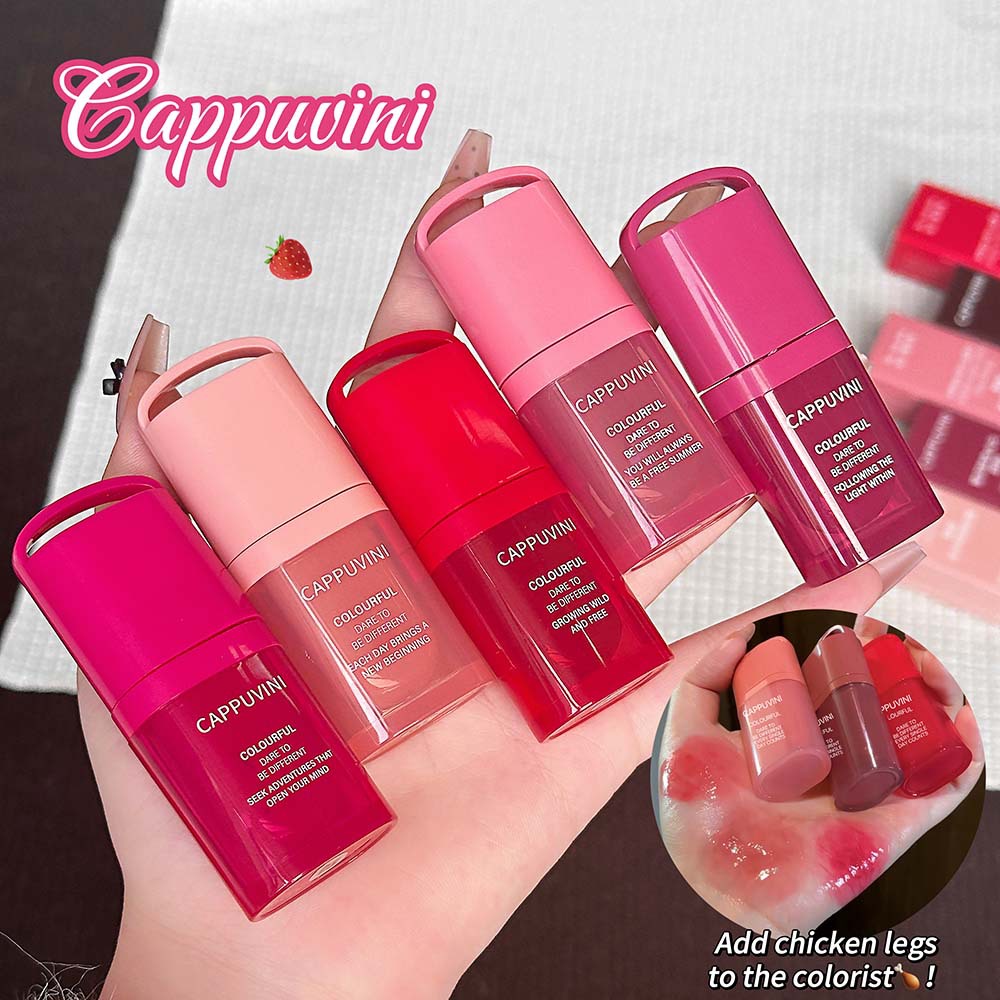 Cross-Border Cappuvini Honey Moisturizing Color-Locking Glossy Lip Glaze, Mirror-Like Plump Lips, Clear and Hydrating, Brightening, Affordable Makeup