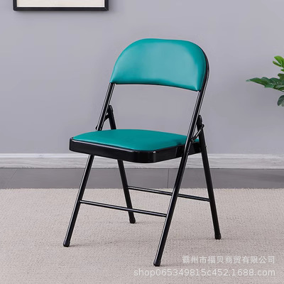 강판 의자 * 검은 다리 + PU 녹색 얼굴