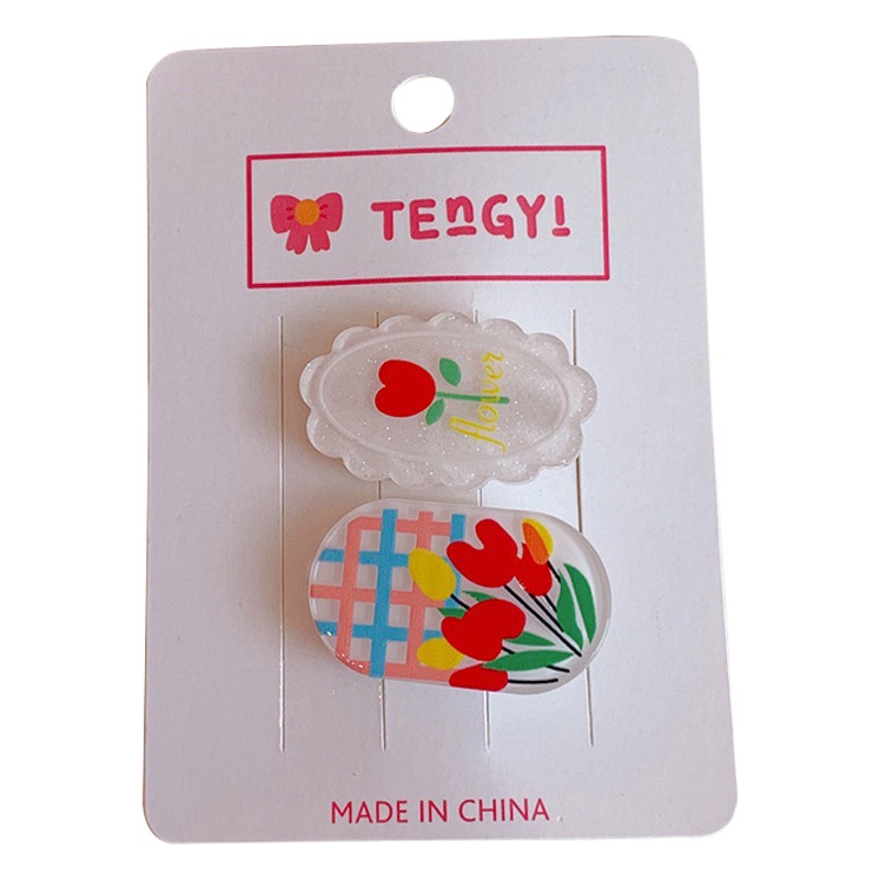 Estilo coreano suave oso lindo traje de horquilla hembra verano linda chica corazón flequillo horquilla rota temperamento simple clip lateral