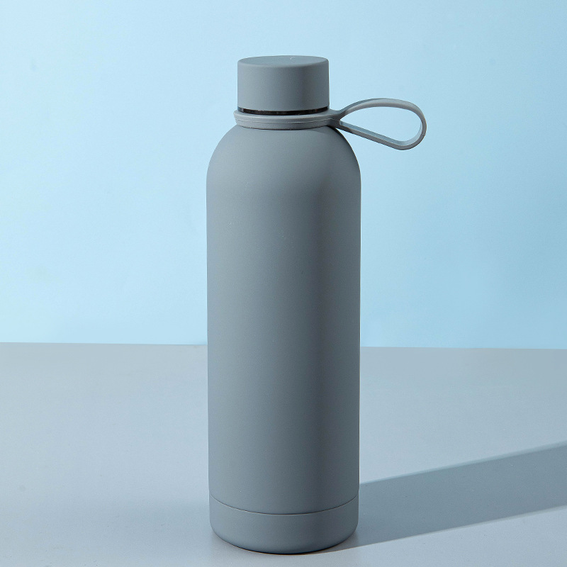 Transfronterizo 304 botella de acero inoxidable taza de vacío de goma pintada con mano portátil al aire libre hervidor de agua deportiva