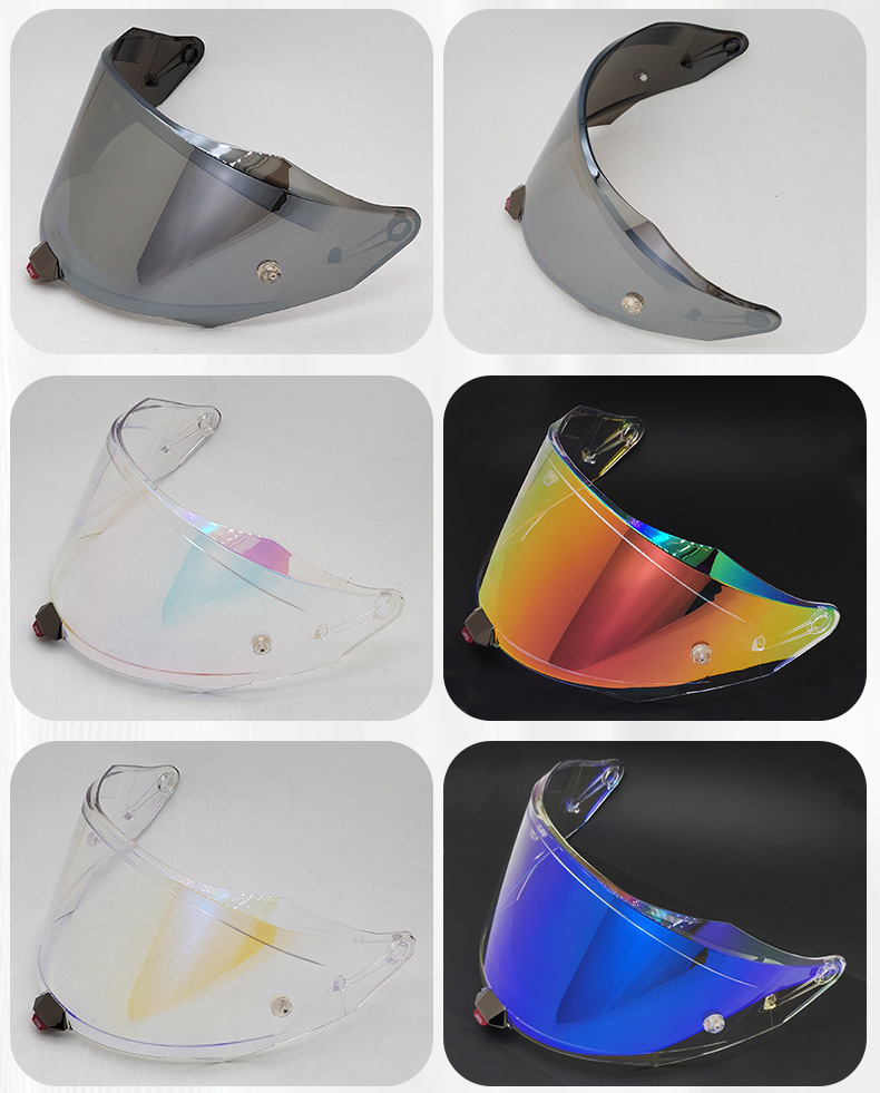Compatible with KYT R1R motorcycle helmet lens, PC anti-fall, color-changing, high-definition, day and night universal anti-fog helmet accessory