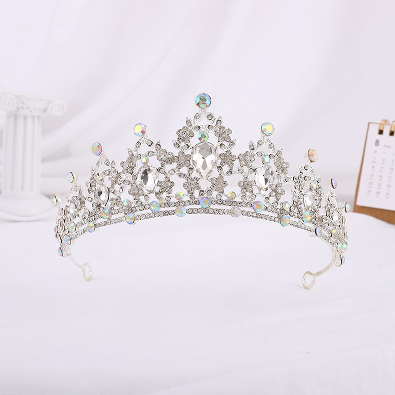 Bridal Water Droplets Alloy Inlay Rhinestones Crown display picture 3