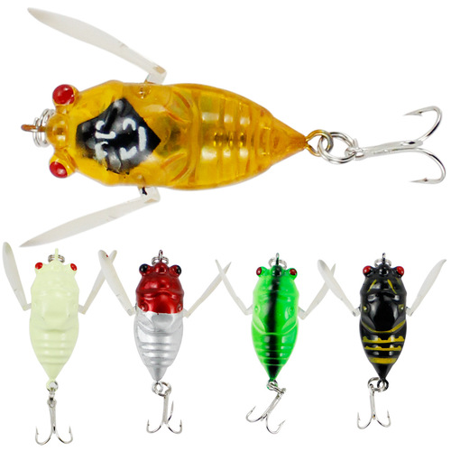 Hunting height, bionic cicada lure, bionic fake bait, insect water surface system, popa cicada cross-border lure, bionic hard bait