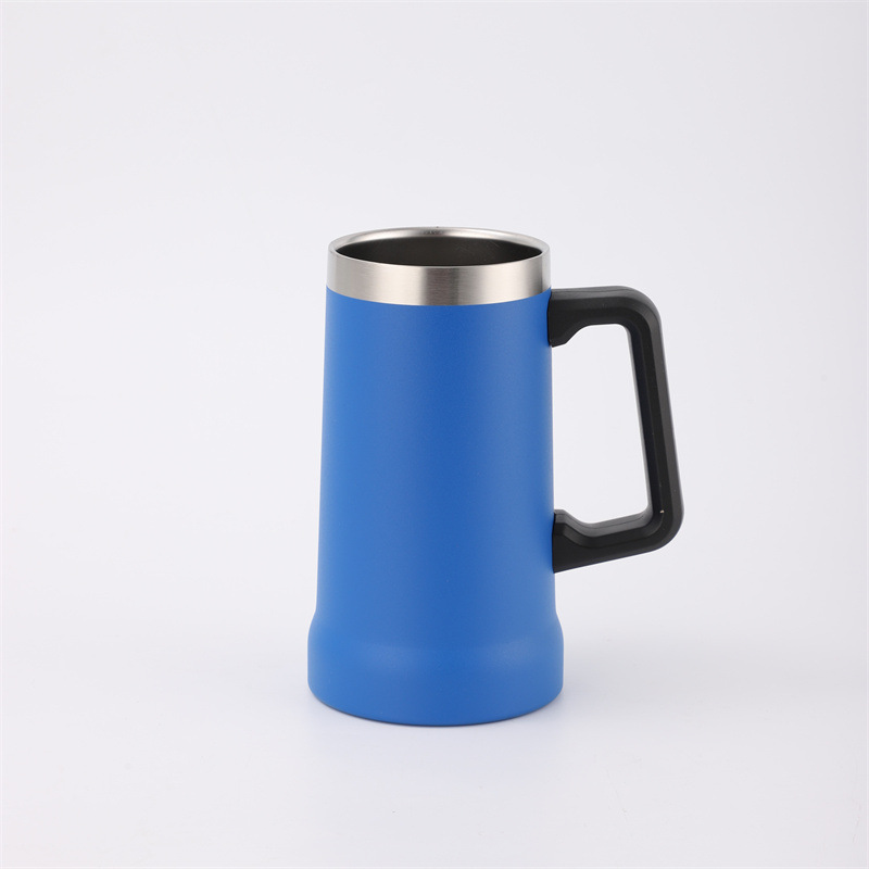304 taza de vacío de acero inoxidable taza simple taza de cerveza del hogar estudiante taza de beber con mango taza de café