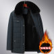 Middle-aged men's cotton clothes winter fleece-lined thickened middle-aged and elderly people warm cold-proof father coat cotton-padded jacket