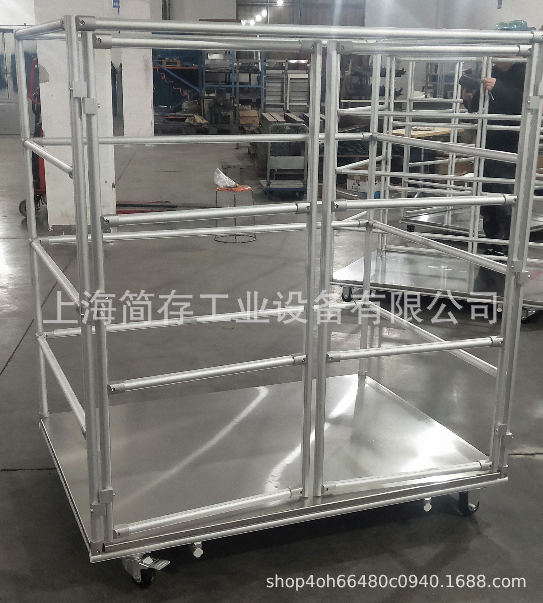 第三代精益管推车 不锈钢垃圾收集车 线棒推车无尘车间防静推车