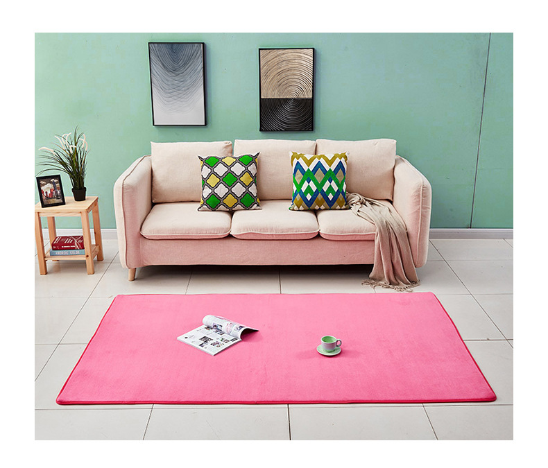 纯色地毯,客厅地毯,卧室地毯,珊瑚绒地毯