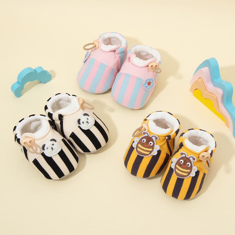 Baby Shoes for Spring, Autumn and Winter 0-1 Months, Male and Female Baby Shoes and Socks, Non-Falling Shoes, Soft Sole Anti-Slip Walking Shoes, Category a