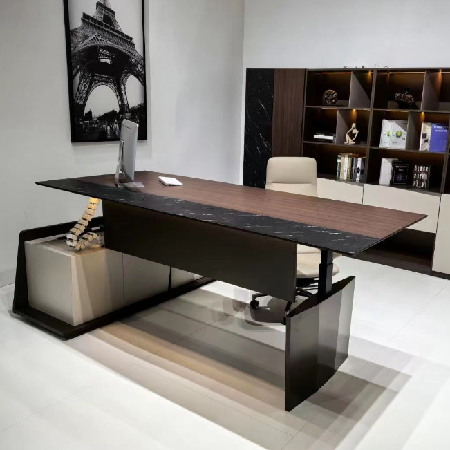 大班台老板办公桌组合总裁主管经理桌办公室家具简约大板桌椅套装