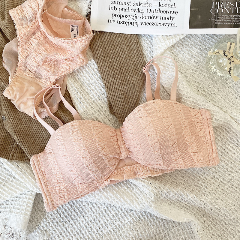 Jenny Coco original de verano Fairy Wind delgado conjunto de ropa interior para mujeres que se reúnen en la adolescencia pura deseo de encaje hermoso sostén de espalda