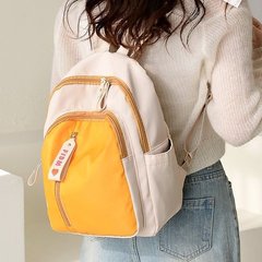 牛津布雙肩包2024新款休閒大容量撞色背包韓版男女出門旅行雙肩背