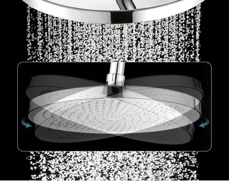 10-inch pressurized showerhead, overhead shower, large showerhead for rain shower, household shower head, bath set undefined