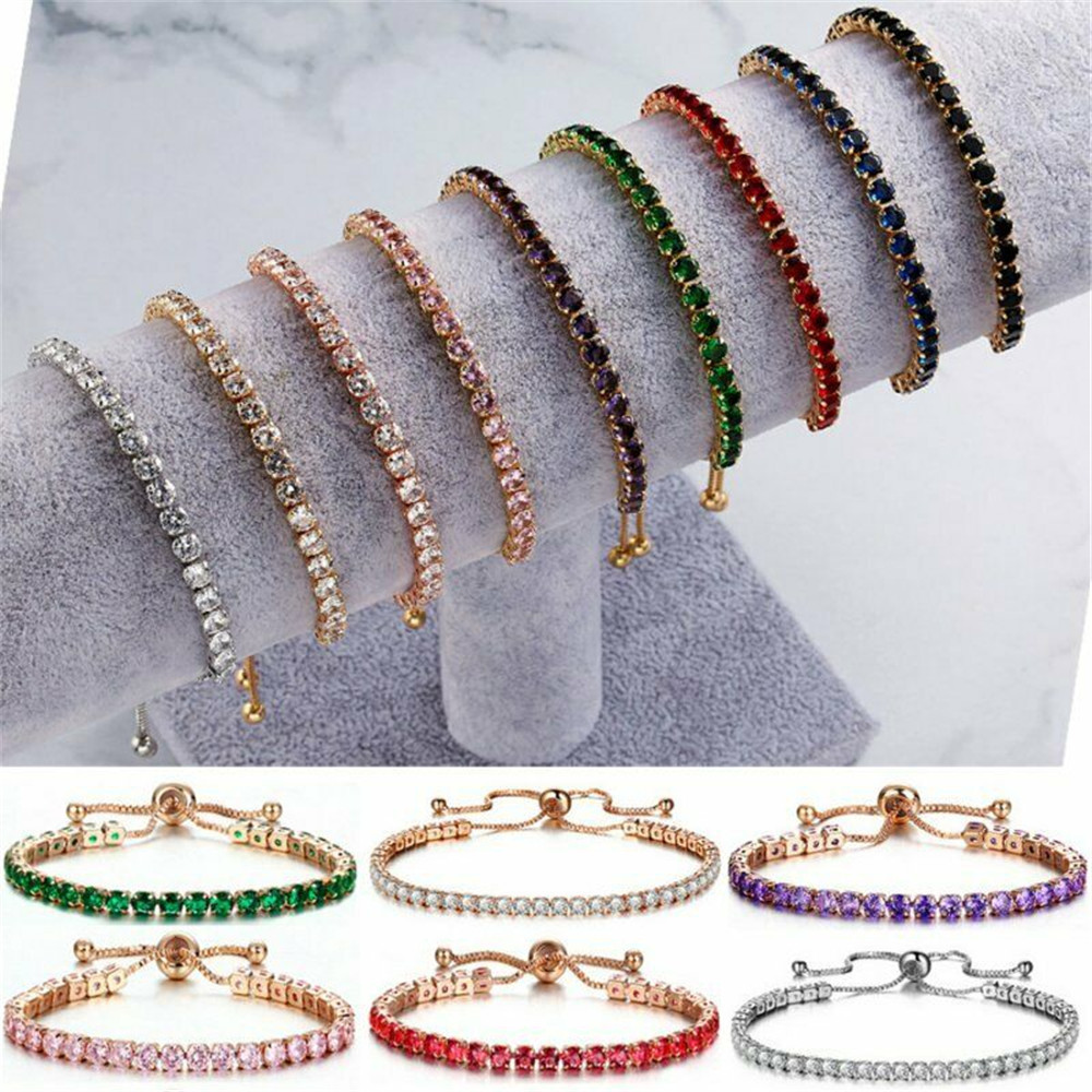 Crystal Bracelet Light Luxury Micro-inlaid Zircon Bracelet Women's Simple Adjustable Hand Jewelry Fashion Bracelet Wholesale
