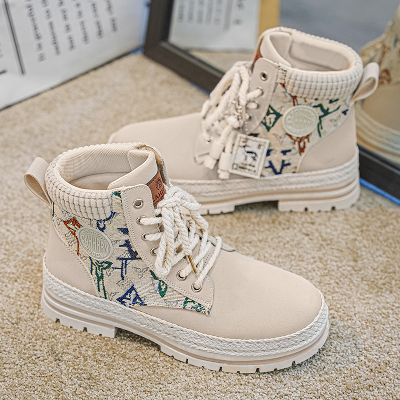 Botas de herramienta de tela de paja de Martin, zapatos de motocicleta de hombre, zapatos de moda casuales al aire libre, zapatos de hombre de estilo británico transfronterizo