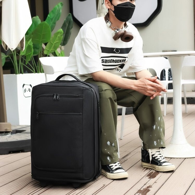 Boardable Casual Business Trolley Travel Bag, Unisex, Ultra-Light Outdoor Fire-Fighting Suitcase