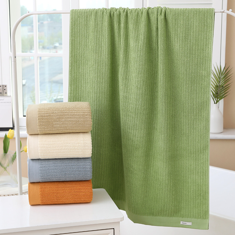 Classic Classic Pure Cotton Soft Absorbent Towel Bath Towel suit Pure Cotton Plain Color Household Adult Bath Towel