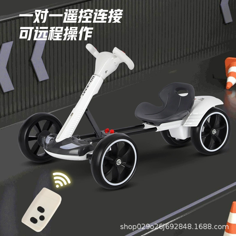 Kart eléctrico para niños plegable y se puede sentar 3-8 coche de juguete portátil para niños instalación gratuita vehículo eléctrico de cuatro ruedas
