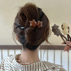 レトロスターツイストクリップヘアクリップ2025新しいハイエンド後頭部クリップヘアクリップヘアアクセサリー