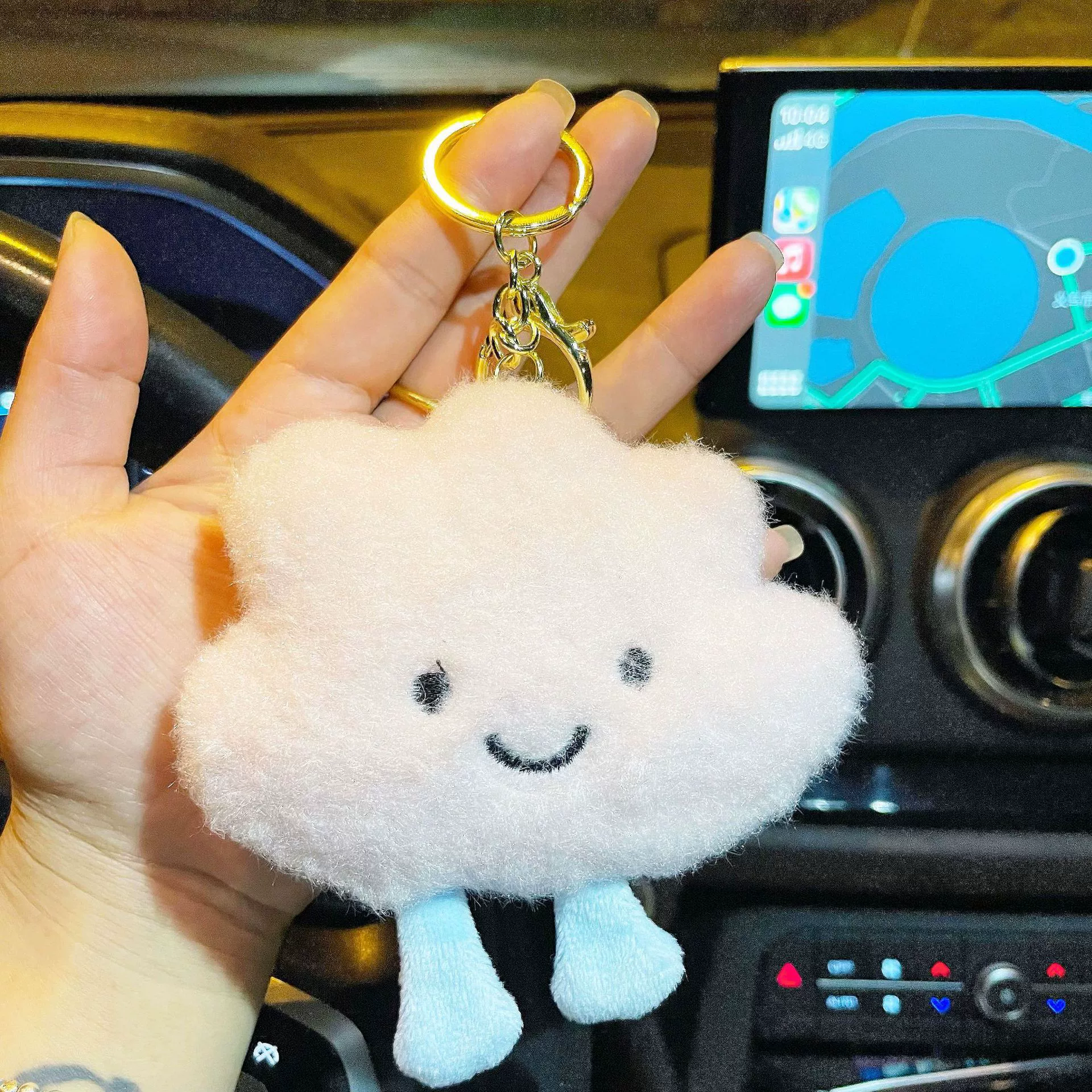 Creative plush doll, cartoon keychain, pendant for students, bag accessory, cloud